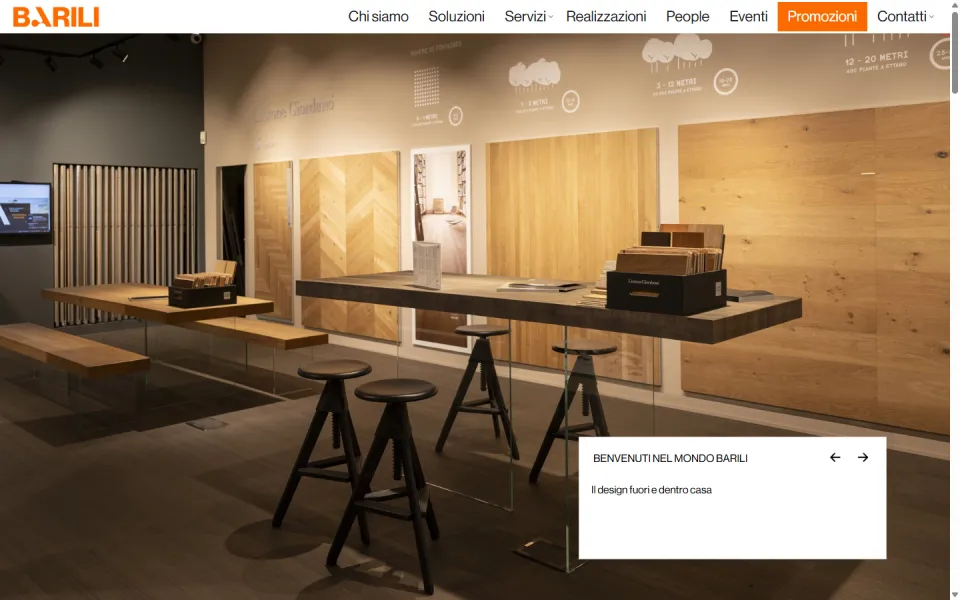 Barili website, designed and developed by REGICODE