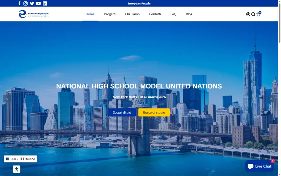 European People website, designed and developed by REGICODE
