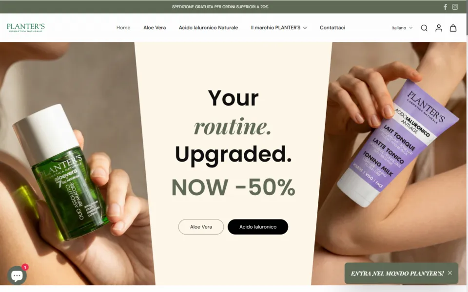 Planters website, designed and developed by REGICODE