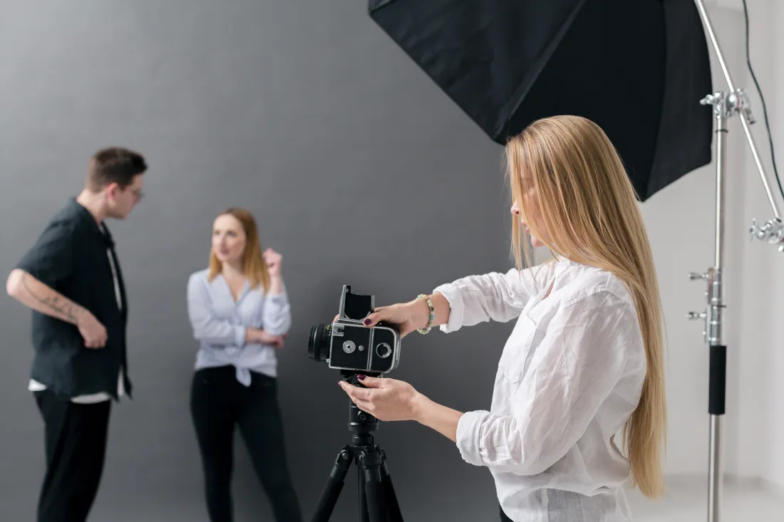 REGICODE photo shoot in progress — professional photography for client websites